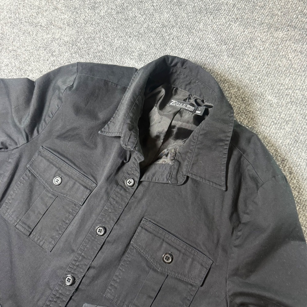 7th Avenue New York & Company Black Button‎ Up Shirt Jacket Women's Size L
